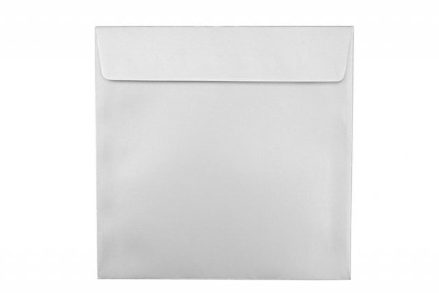 Envelopes quadrados 160x160 mm, prateados