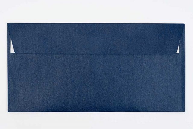 Envelopes DIN adesivos longos, azul escuro madrepérola