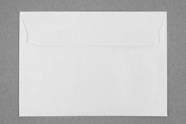 Envelopes DIN C6 adesivos, branco madrepérola