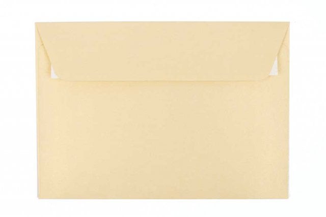 Envelopes DIN C6 adesivos, champanhe madrepérola