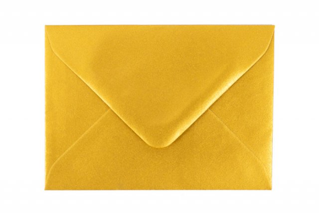 Envelopes DIN C7, dourados