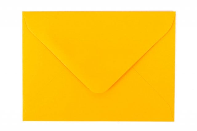 Envelopes DIN C7, amarelo escuro