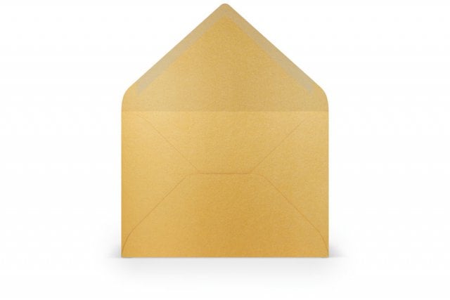 Envelopes DIN B6, dourados