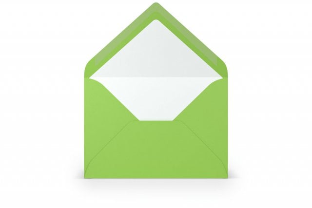 Envelopes DIN B6, verde claro, forrados