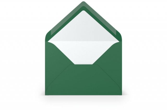 Envelopes DIN B6, verde escuro com forro