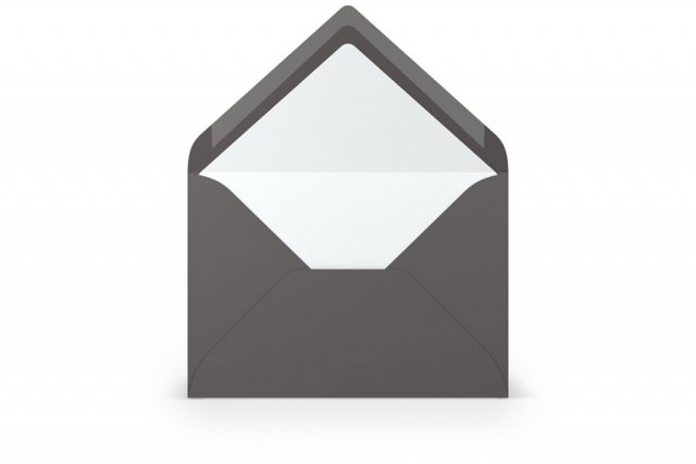 Envelopes DIN B6, cinzento-escuro com forro