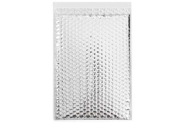 Envelopes DIN C4 almofadados, prateados