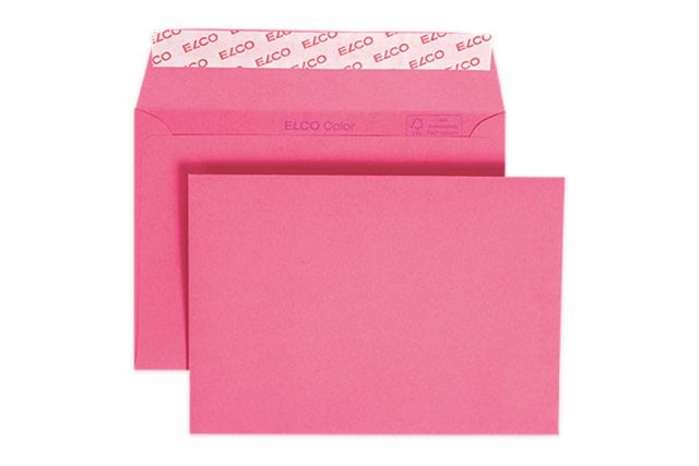 Envelopes Elco DIN C6 adesivo, vermelho Eosin