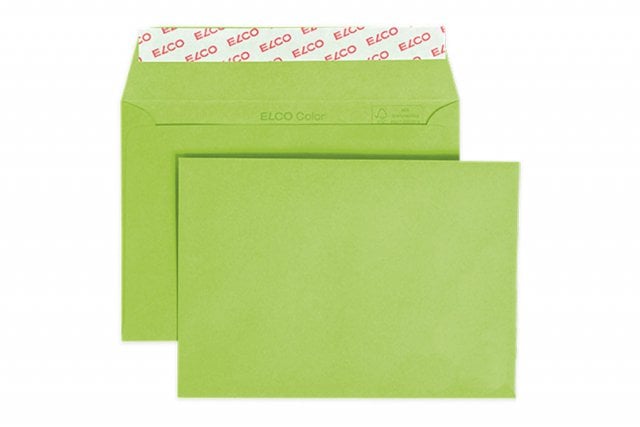 Envelopes Elco DIN C6 adesivos, verde intensivo