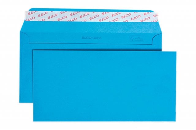 Envelopes Elco DIN longo+ adesivo, azul intensivo