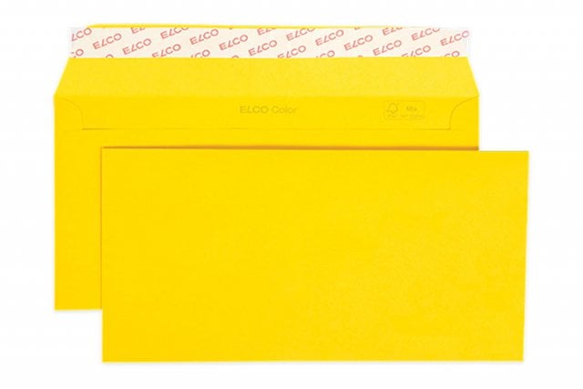 Envelopes Elco DIN longo+ adesivo, amarelo dourado