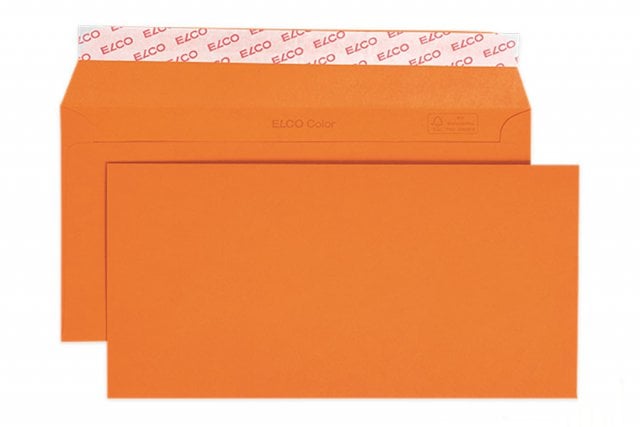 Envelopes Elco DIN longo+ adesivo, cor de laranja