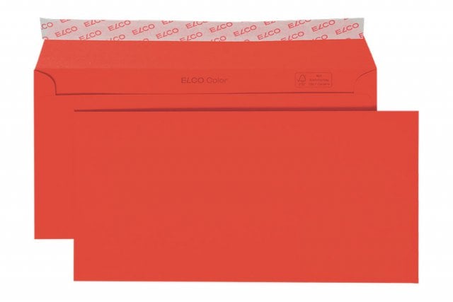 Envelopes Elco DIN longo+ adesivo, vermelho intensivo