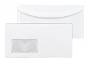 Envelopes DIN longo+, branco com janela