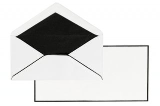 Envelopes DIN longos, envelopes fúnebres com rebordo preto