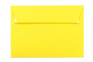 Envelopes DIN C6 adesivos, amarelos