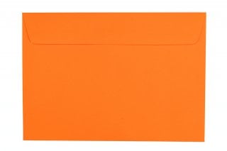 Envelopes DIN C5 adesivos, cor de laranja