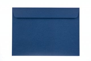 Envelopes DIN C5 adesivos, impressão azul escuro