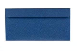 Envelopes DIN longo adesivo, impressão azul escuro