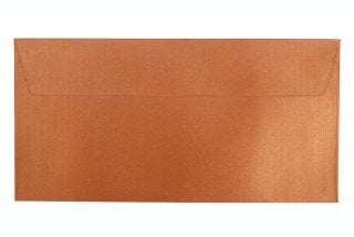 Envelopes DIN adesivos longos, cobre madrepérola