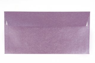 Envelopes DIN adesivos longos, roxo madrepérola