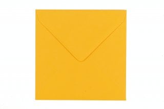 Envelopes quadrados 130x130 mm, amarelo forte