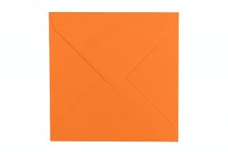 Envelopes quadrados 130x130 mm, cor de laranja