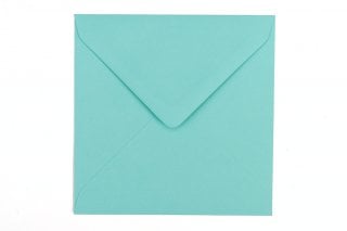 Envelopes quadrados 130x130 mm, azul-verde