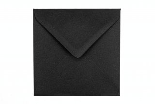 Envelopes quadrados 130x130 mm, preto