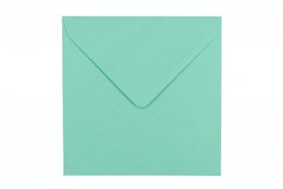 Envelopes quadrados 155x155 mm, azul-verde