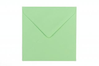 Envelopes quadrados 130x130 mm, verde claro