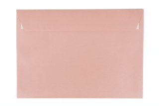 Envelopes DIN C5 adesivos, cor-de-rosa madrepérola