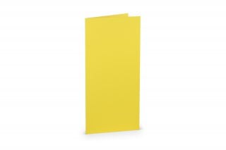 Cartões dobráveis DIN compridos, amarelo dourado