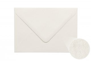 Envelopes DIN B6, branco, textura martelada