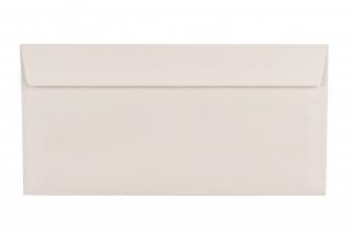 Envelopes DIN longo adesivo, impressão creme