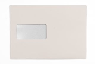 Envelopes DIN C5 adesivos com janela, impressão creme
