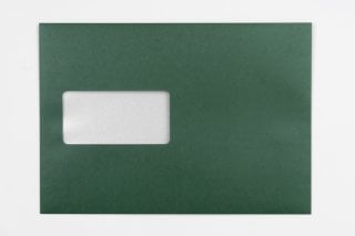 Envelopes DIN C5 adesivos com janela, impressão verde escura