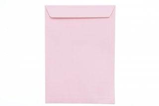 Envelopes DIN C4 adesivos, cor-de-rosa