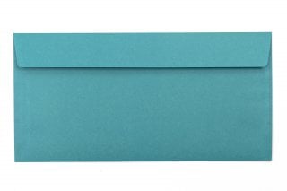 Envelopes DIN adesivos longos, impressão turquesa