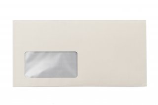 Envelopes DIN longo+ com janela, impressão creme