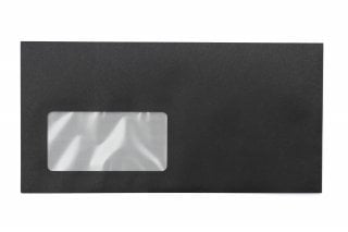 Envelopes DIN longo+ com janela, impressão a preto