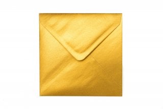 Envelopes quadrados 140x140 mm, dourados