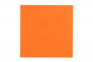 Envelopes quadrados 140x140 mm, cor de laranja