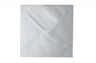 Envelopes quadrados 140x140 mm, prateados