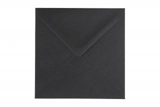 Envelopes quadrados 140x140 mm, preto