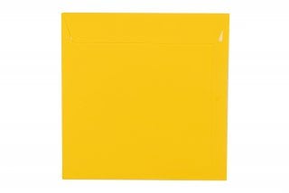 Envelopes quadrados 220x220 mm, amarelo
