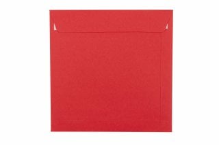 Envelopes quadrados 220x220 mm, vermelho