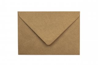 Envelopes DIN C7, papel kraft Natron com nervuras