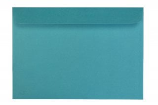 Envelopes DIN C5 adesivos, impressão turquesa