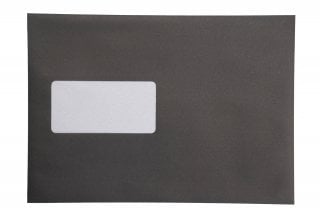 Envelopes DIN C5 adesivos com janela, impressão a preto